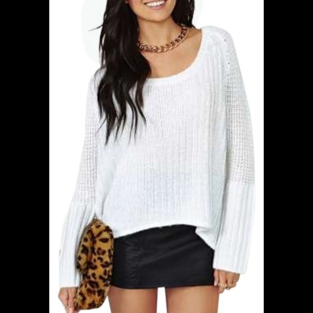 Nasty gal snow angel white sweater